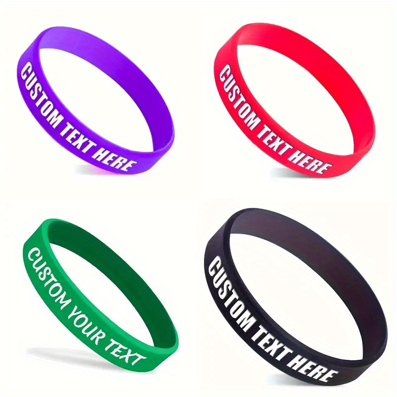 72pc Custom Silicone Bracelets, Personalised Gift Set